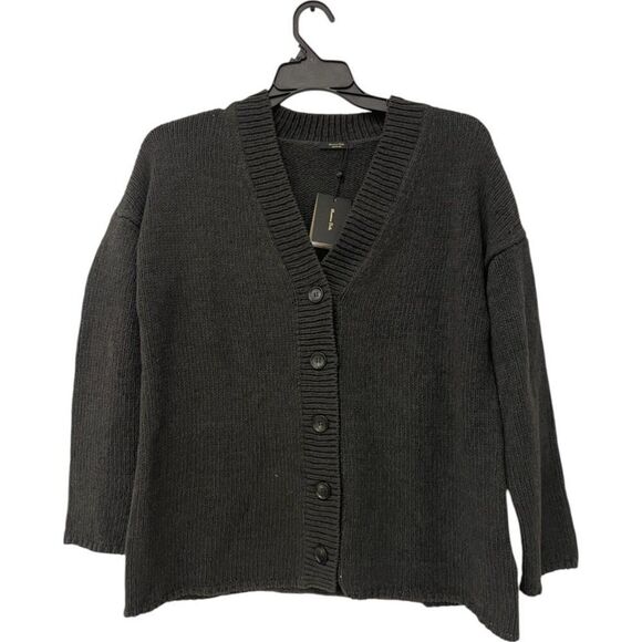 Massimo Dutti Womens Cardigan Knit Sweater M Medium Gray 5709/628 NWT - Picture 1 of 10